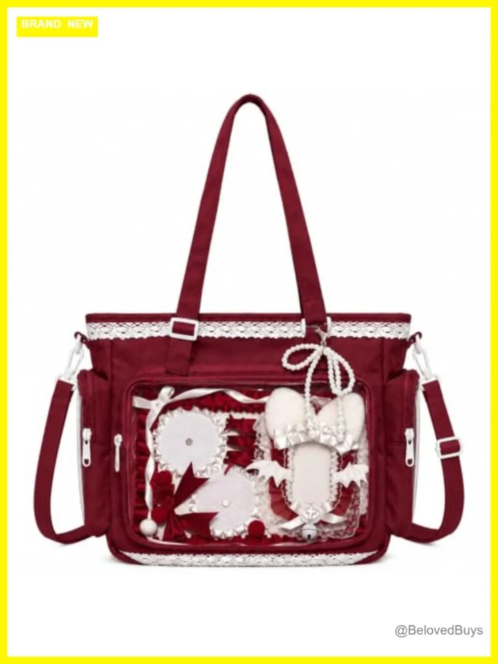 Ita Bag with DIY Accessory Kit - Clear Window Y2K Crossbody with Display Insert